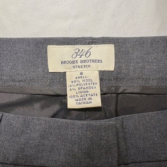 Brooks Brothers 346 Gray Stretch Lined Career Slacks Womens Size 6 Business - Picture 3 of 10